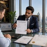 Tax consultant reviewing Small Business Relief eligibility after company registration in UAE