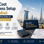 Financial advisor calculating true fees for low cost business setup in dubai
